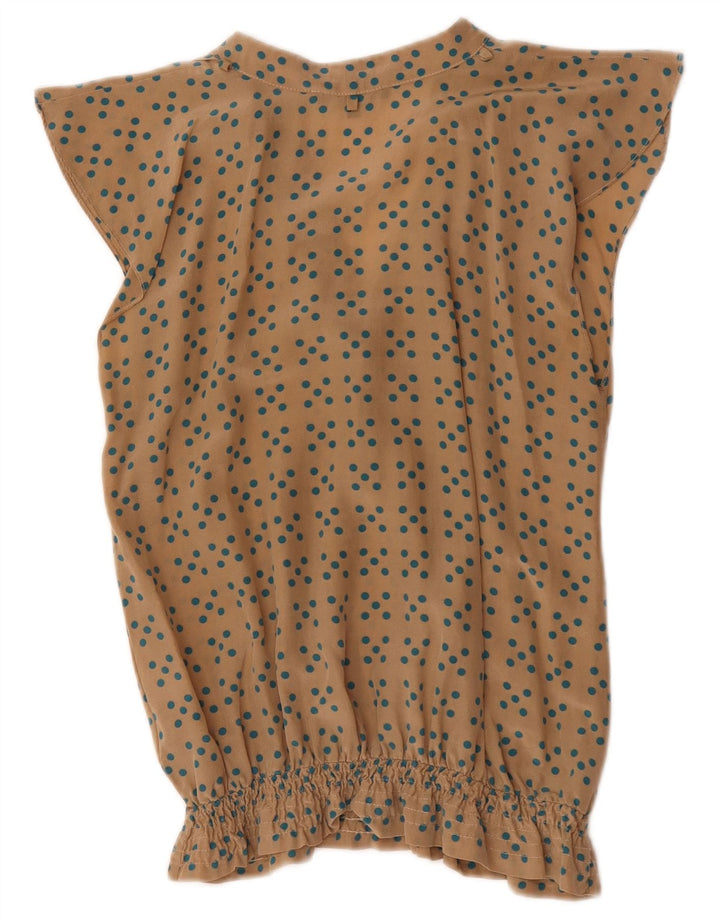 Patrizia Pepe Damen Bluse Top IT 38 XS Beige Polka Dot