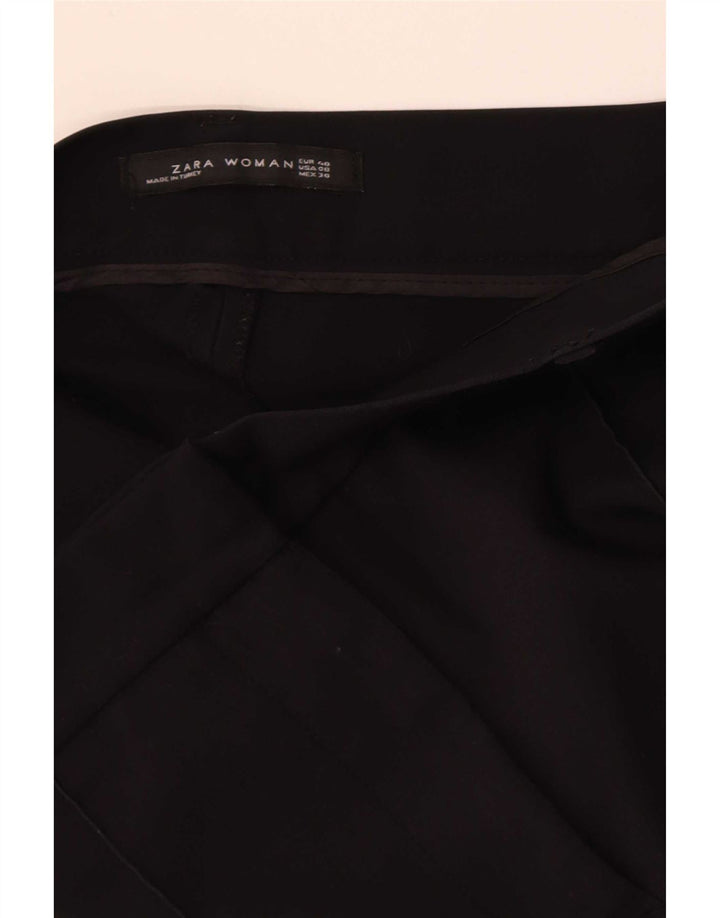 Zara Damen Bootcut Freizeithose EU 40 Medium W30 L32 Schwarz