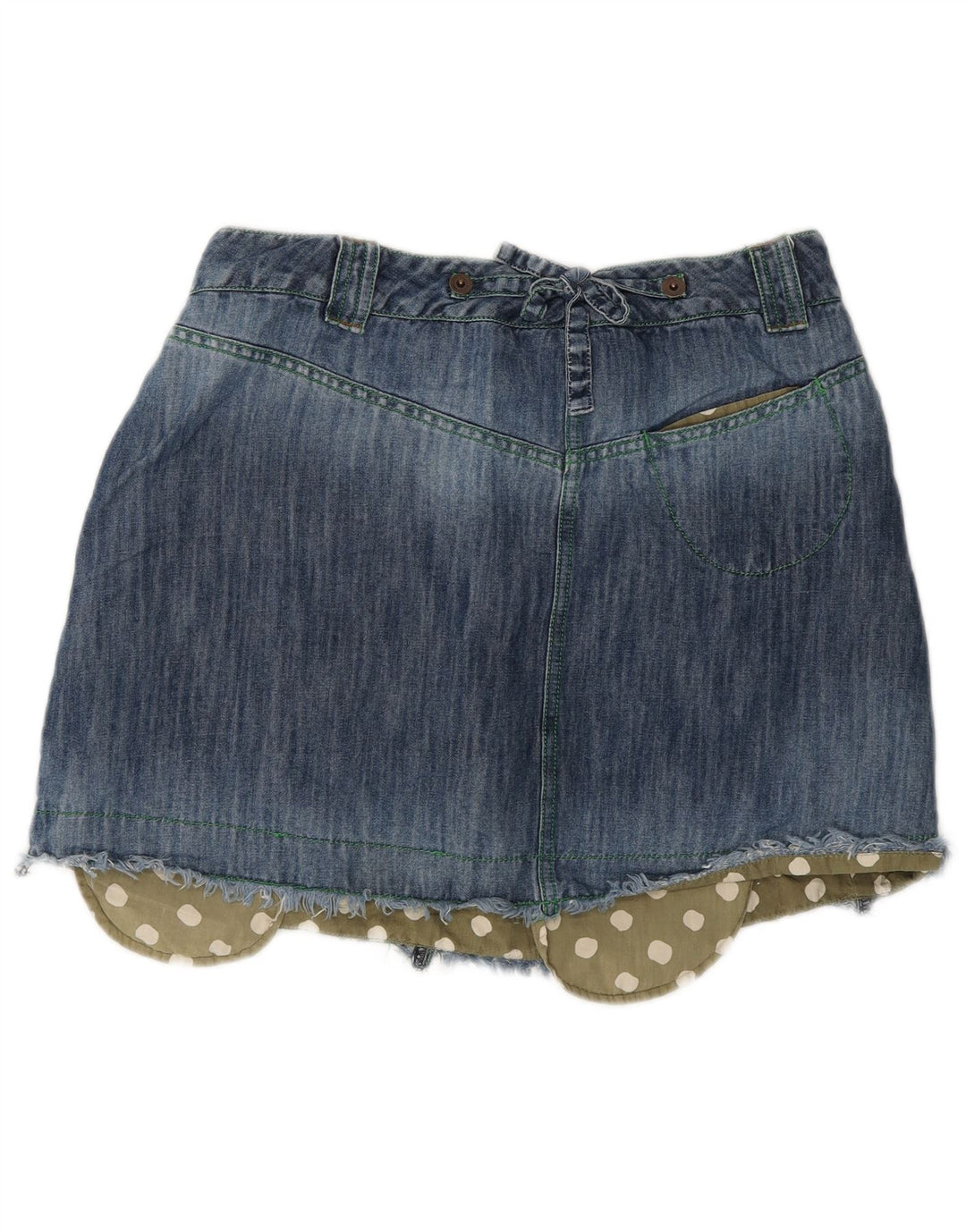 Max&Co. Damen Mini-Jeansrock UK 16 Large W32 Blaue Baumwolle
