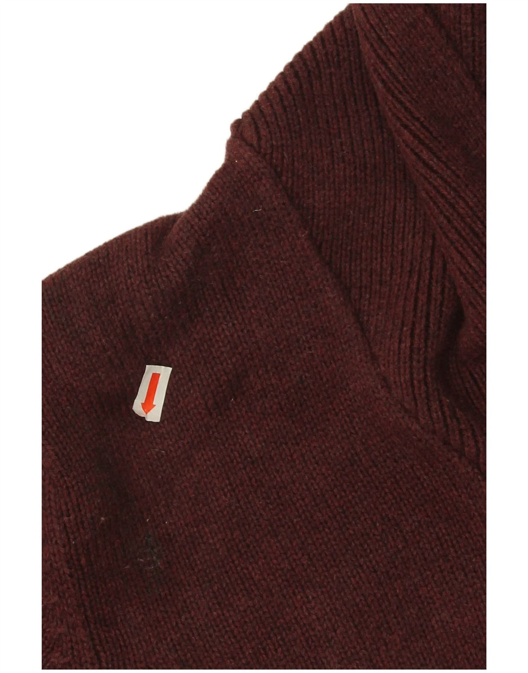 Marks & Spencer Herren Blauer Harbor-Pullover mit Schalkragen, mittleres Burgunderrot