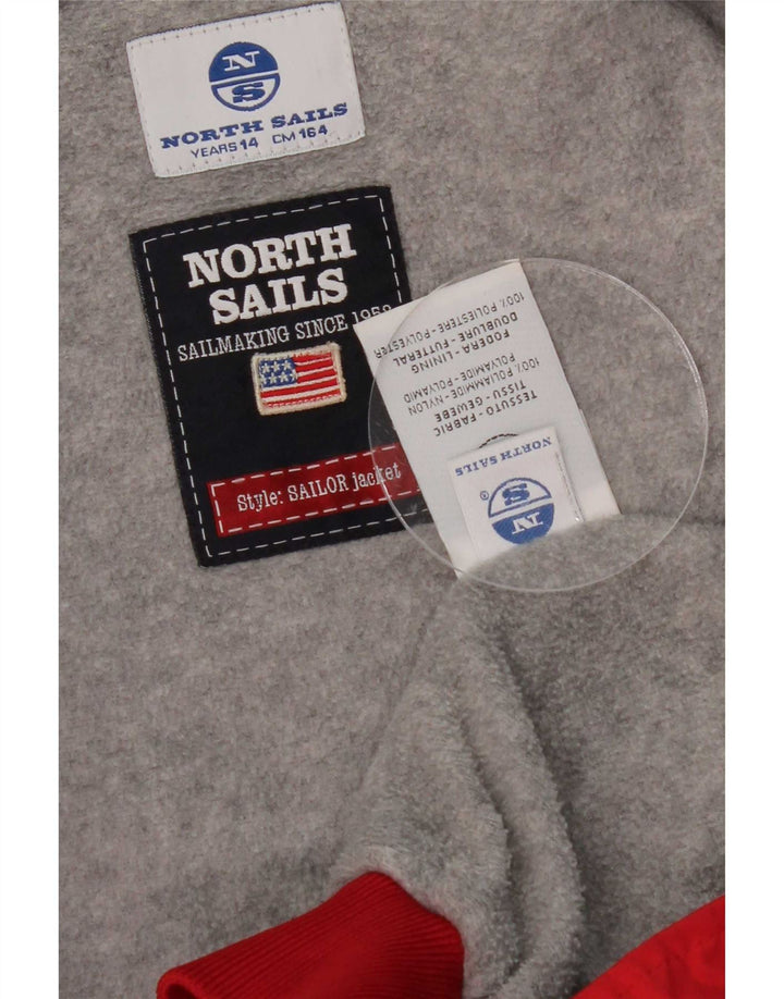 North Sails Bomberjacke für Jungen, 13–14 Jahre, rotes Nylon