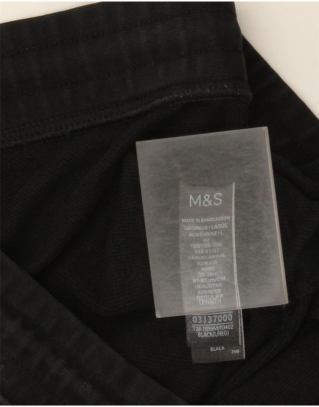 Marks & Spencer Herren-Trainingshose, Jogginghose, Größe L, Schwarz, Baumwolle