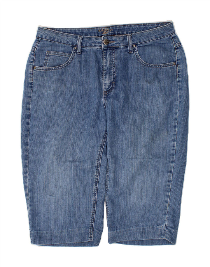 LEE Womens Riders Bermuda Denim Shorts US 12 Large W34 Blue Vintage Lee and Second-Hand Lee from Messina Hembry 