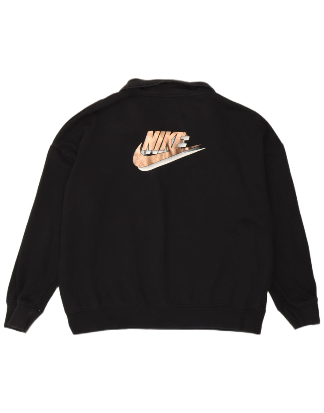 NIKE Damen-Sweatshirt mit übergroßem Grafikmotiv, Gr. 14, mittelschwarz