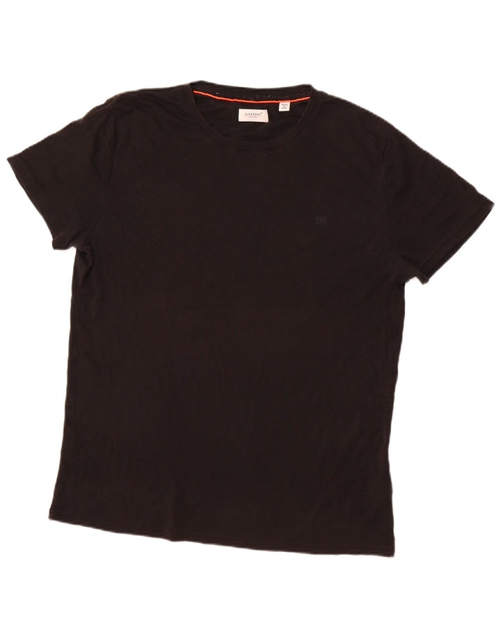 Superdry Herren T-Shirt Top Large Schwarz Baumwolle