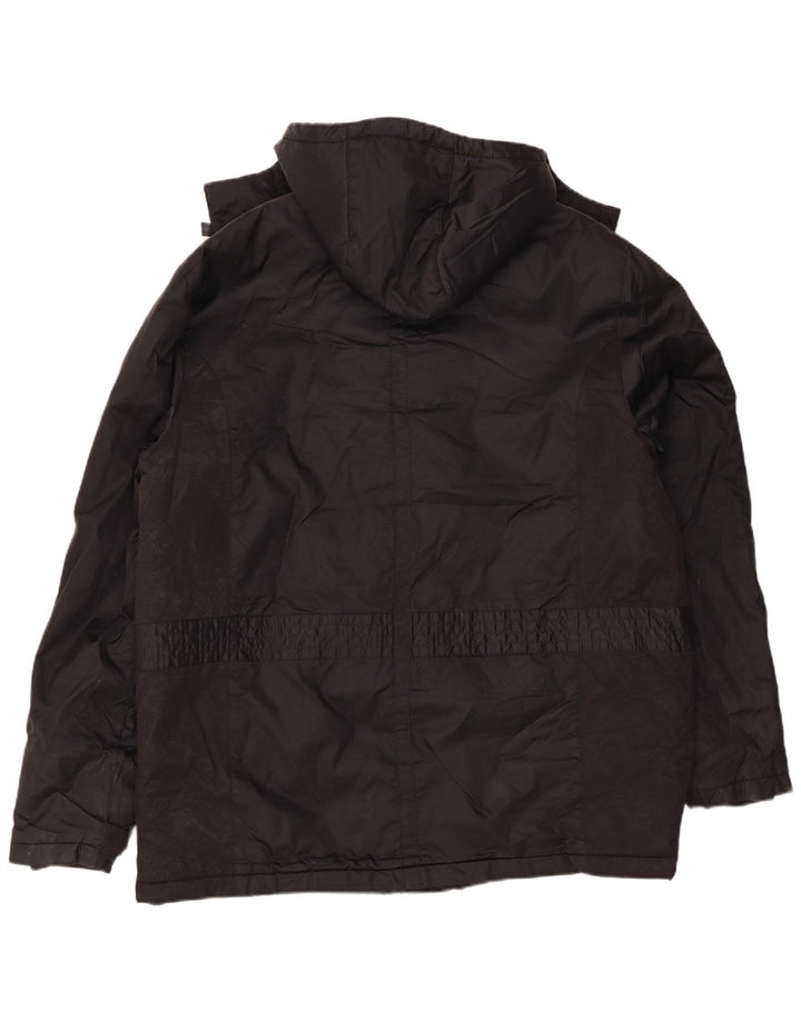 Adidas Herren Kapuzen-Utility-Jacke UK 40 Large Schwarz Polyamid