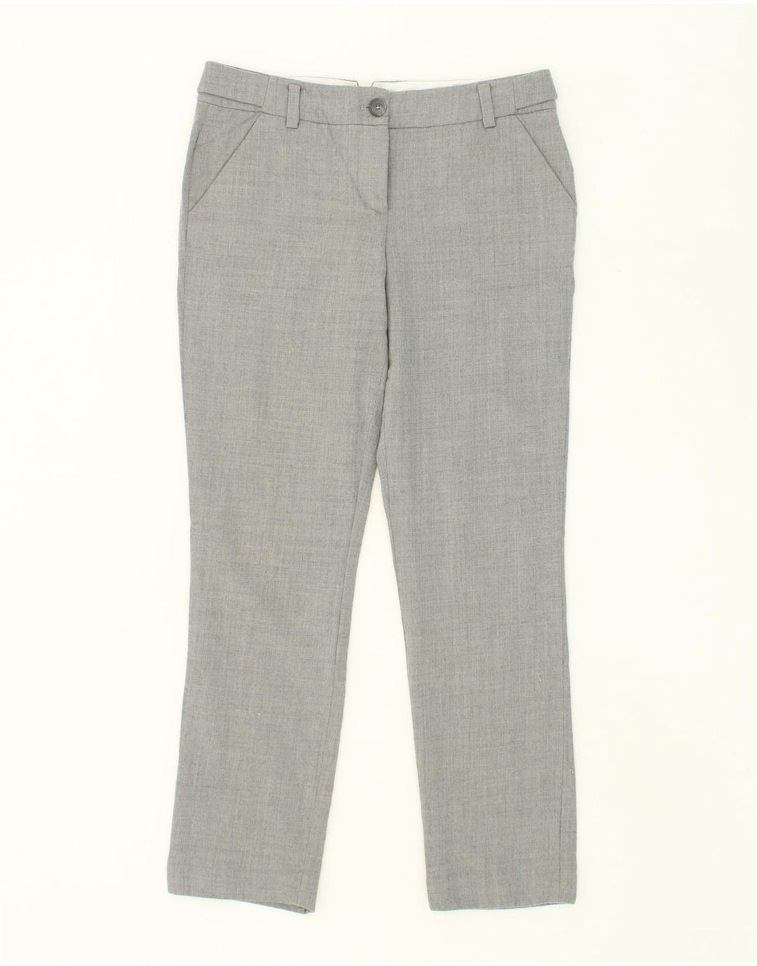 TOMMY HILFIGER Womens Slim Chino Trousers US 8 Medium W30 L30 Grey Wool Vintage Tommy Hilfiger and Second-Hand Tommy Hilfiger from Messina Hembry 