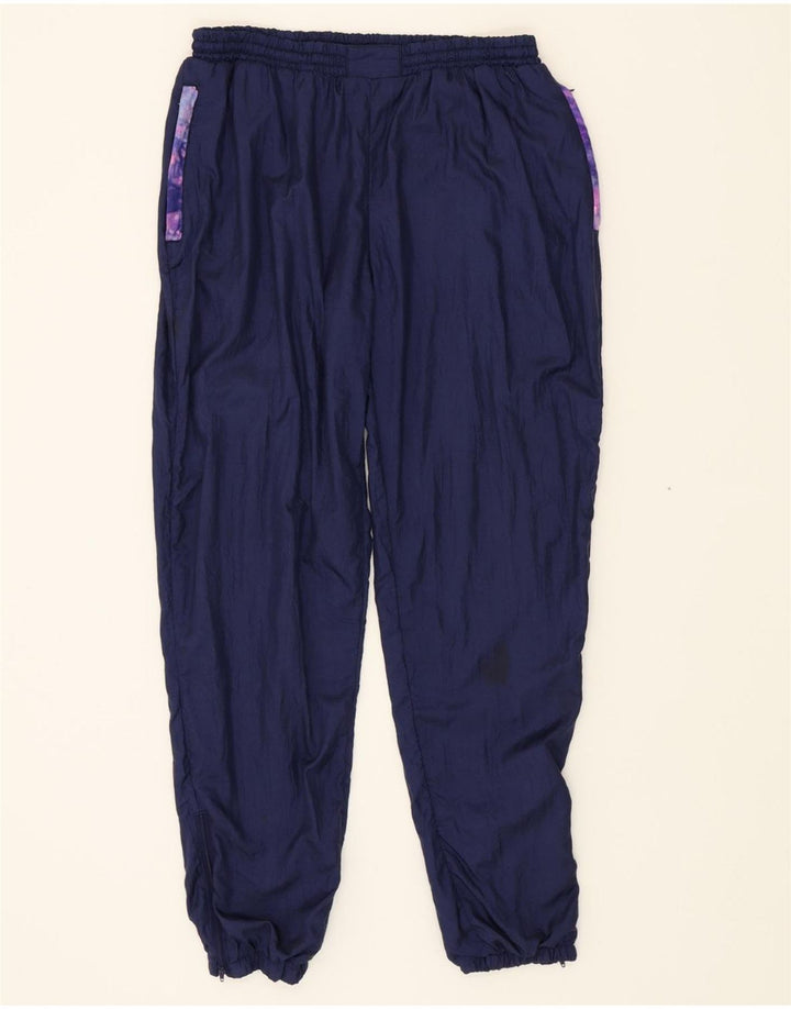 VINTAGE Mens Tracksuit Trousers Joggers Medium  Navy Blue Polyamide Vintage Vintage and Second-Hand Vintage from Messina Hembry 