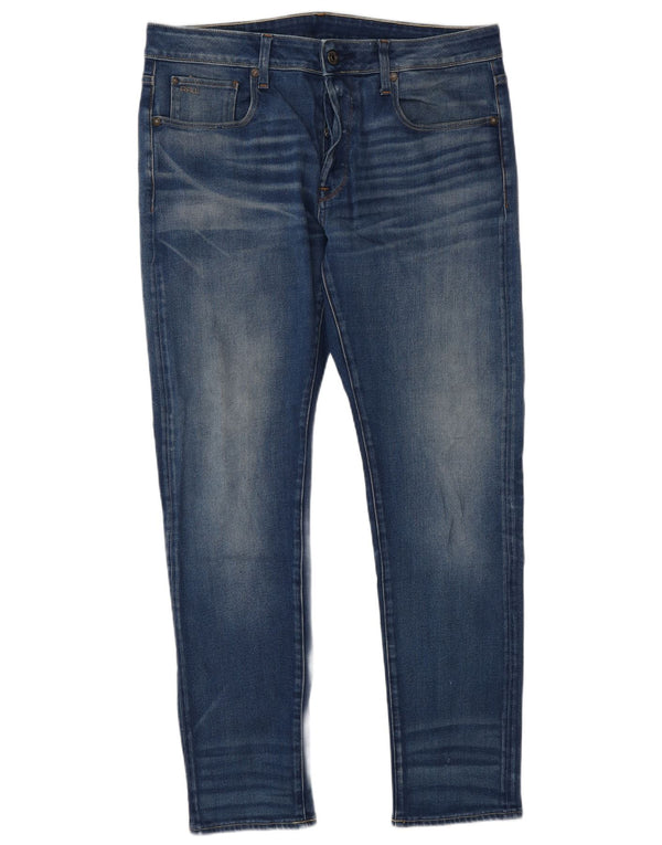 G-Star Herren Slim Jeans W34 L32 Blaue Baumwolle