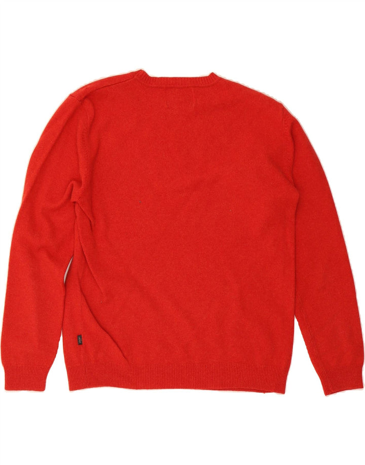 JOOP Mens Crew Neck Jumper Sweater 2XL Red Wool Vintage Joop and Second-Hand Joop from Messina Hembry 