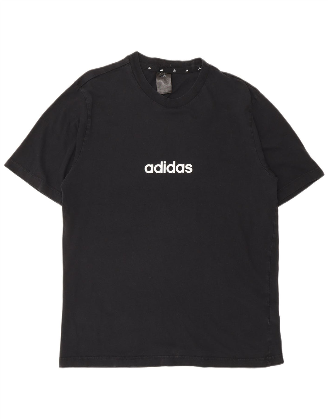 ADIDAS Herren Grafik T-Shirt Top Medium Schwarz Baumwolle