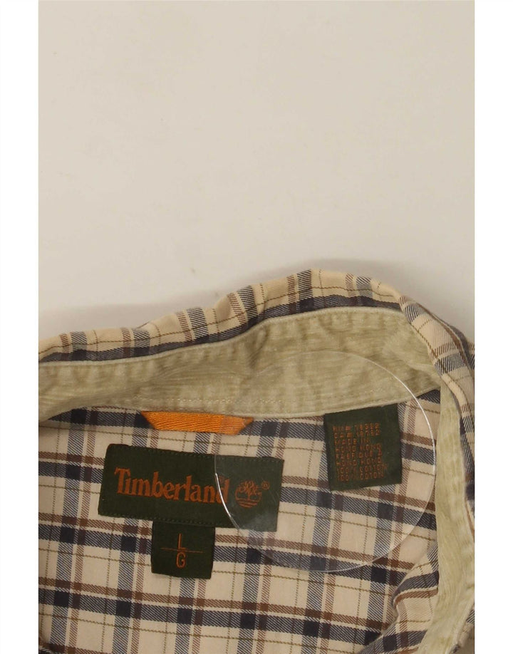 Timberland Herren-Hemd, groß, beige, kariert, Baumwolle