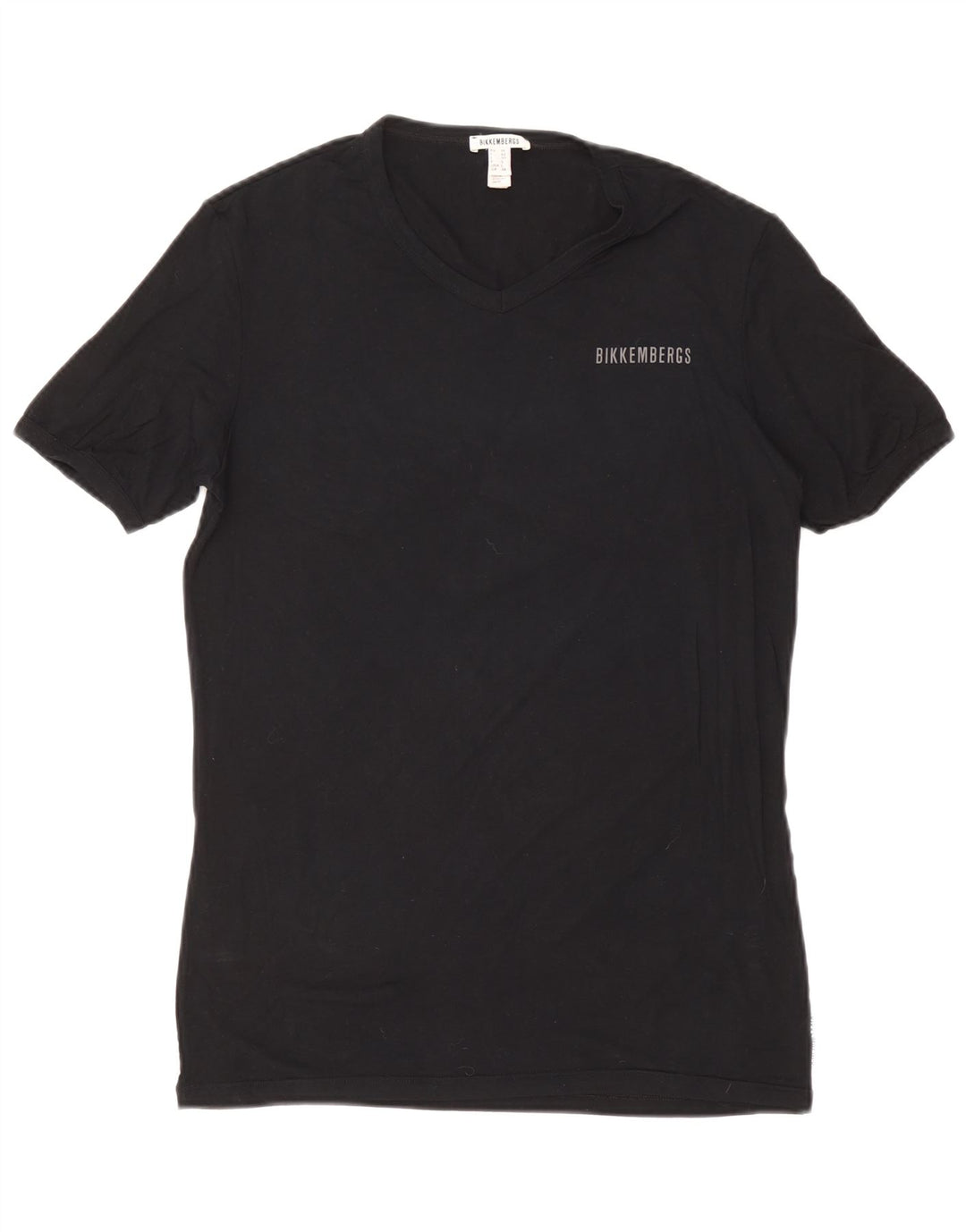 Bikkembergs Herren T-Shirt Top UK 38 Medium Schwarz Modal