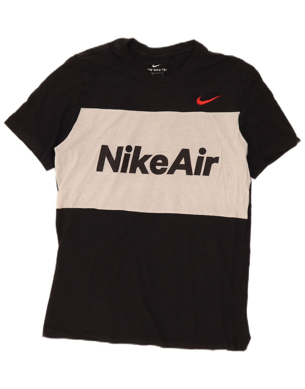 Nike Herren-T-Shirt mit Grafik, Medium, Schwarz, Colourblock-Baumwolle