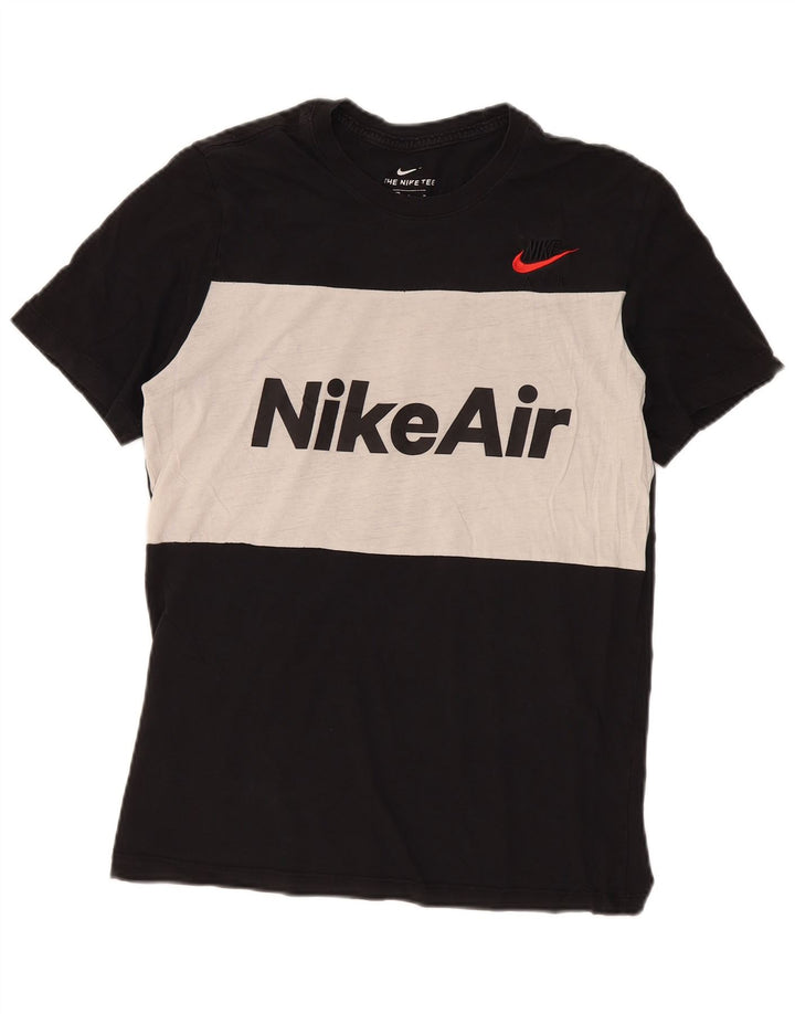 Nike Herren-T-Shirt mit Grafik, Medium, Schwarz, Colourblock-Baumwolle