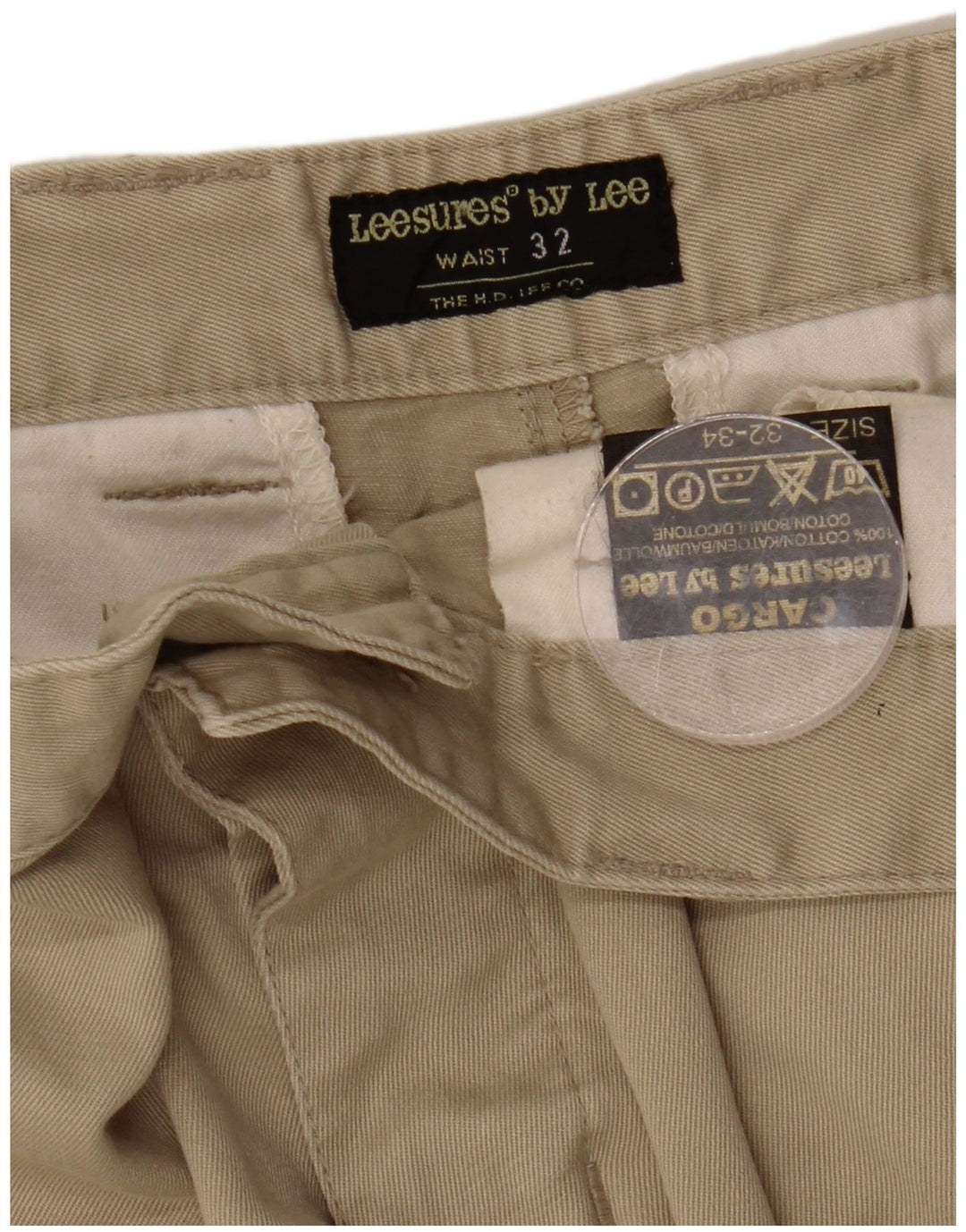 LEE Gerade Herren-Cargohose W32 L34 Beige Baumwolle