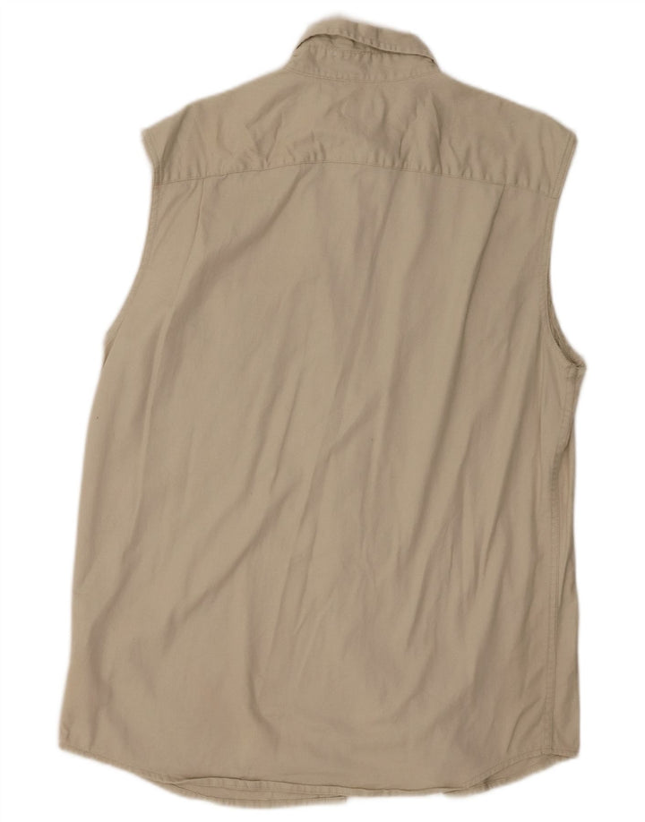 Wrangler Herren ärmelloses Hemd aus Baumwolle in Mittelbeige