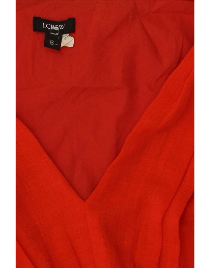 J. CREW Womens Sleeveless A-Line Dress US 6 Medium Red Cotton Vintage J. Crew and Second-Hand J. Crew from Messina Hembry 
