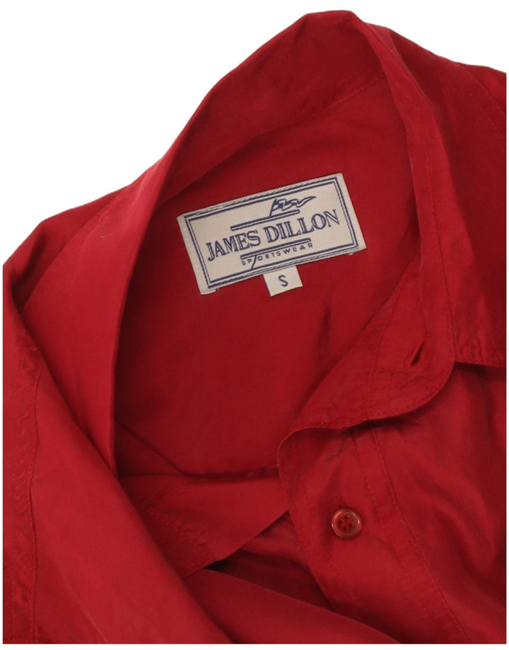 James Dillon Herren Kurzarmhemd Small Rot
