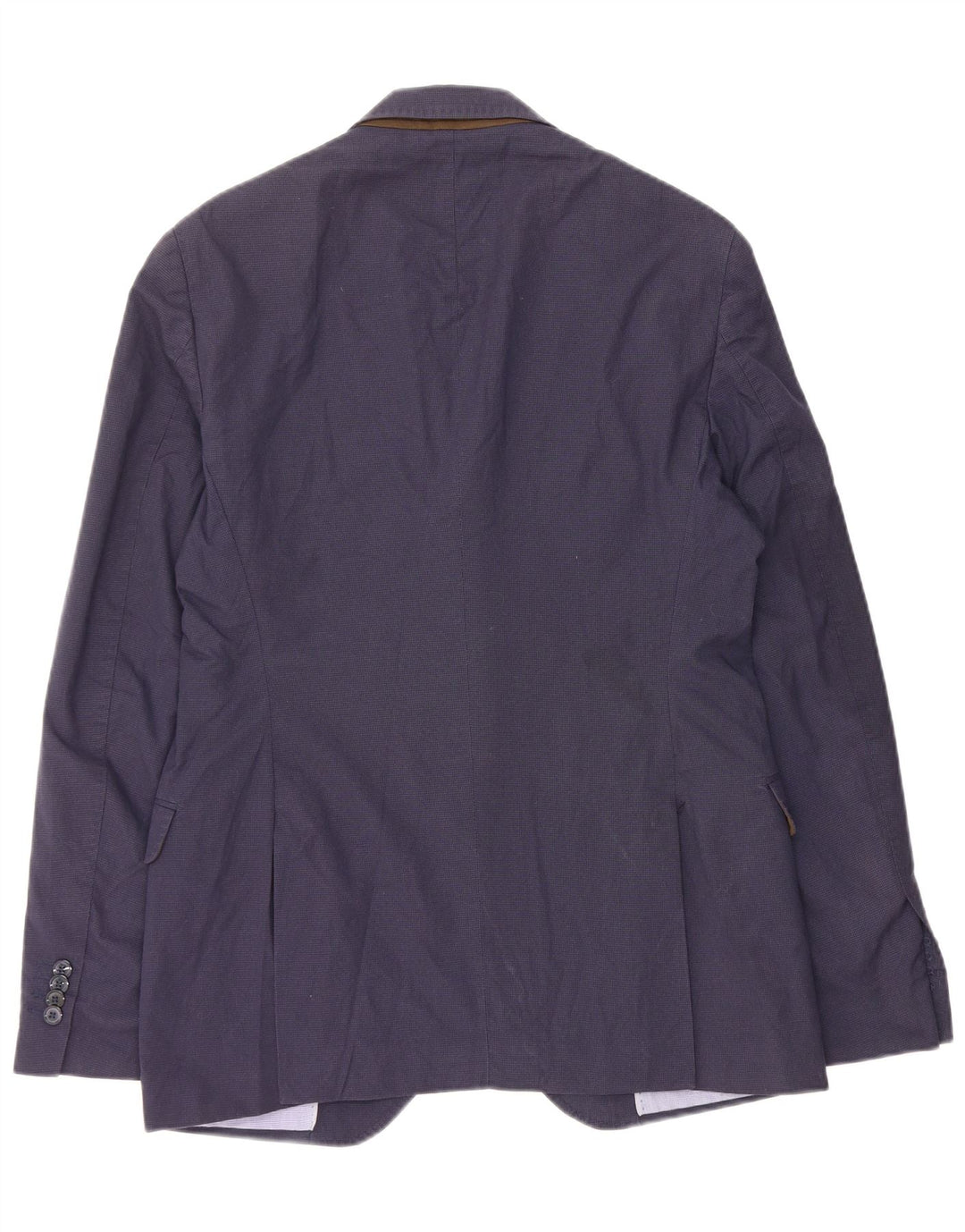 Massimo Dutti Herren-Blazer mit 2 Knöpfen, EU 52, groß, marineblau mit Hahnentrittmuster