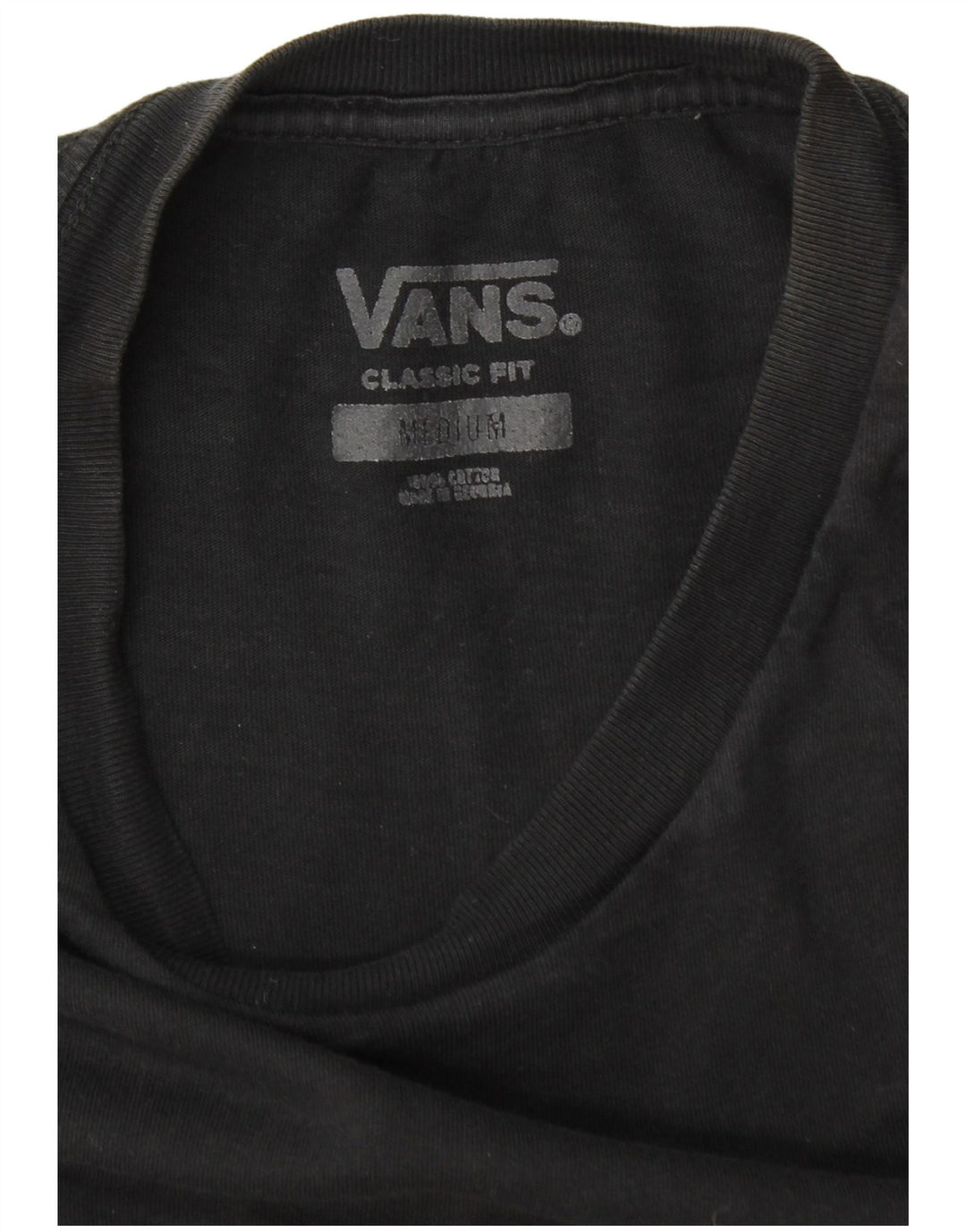 Vans Herren-T-Shirt mit klassischer Passform, mittelschwarze Baumwolle