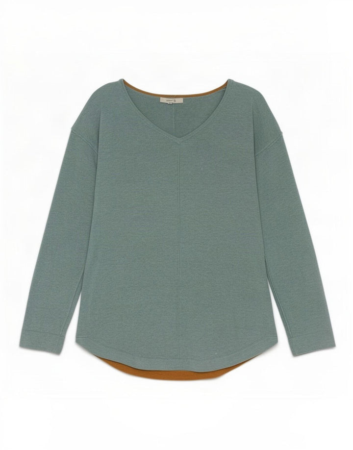 White Stuff Damen-Pullover mit V-Ausschnitt, Gr. 8, Blau, Baumwolle