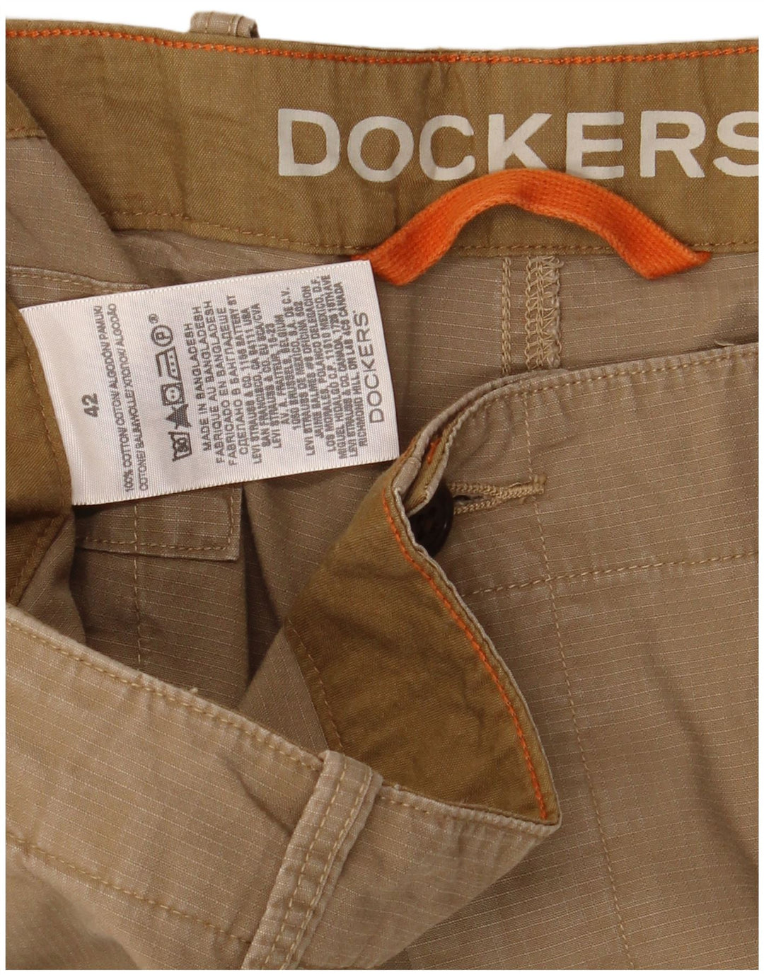 DOCKERS Herren Cargoshorts W42 2XL Beige Baumwolle