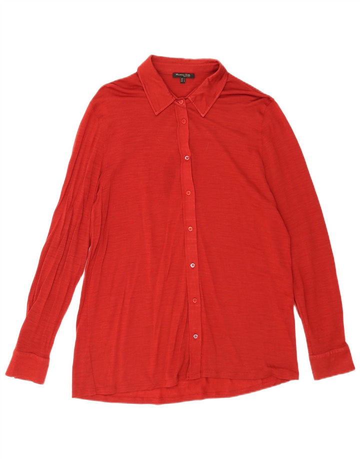 Massimo Dutti Damen Hemd UK 16 Large Rot