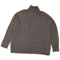 Übergroßer Pullover mit Rollkragen für Damen von Zara, Gr. 14, Mittelgrau