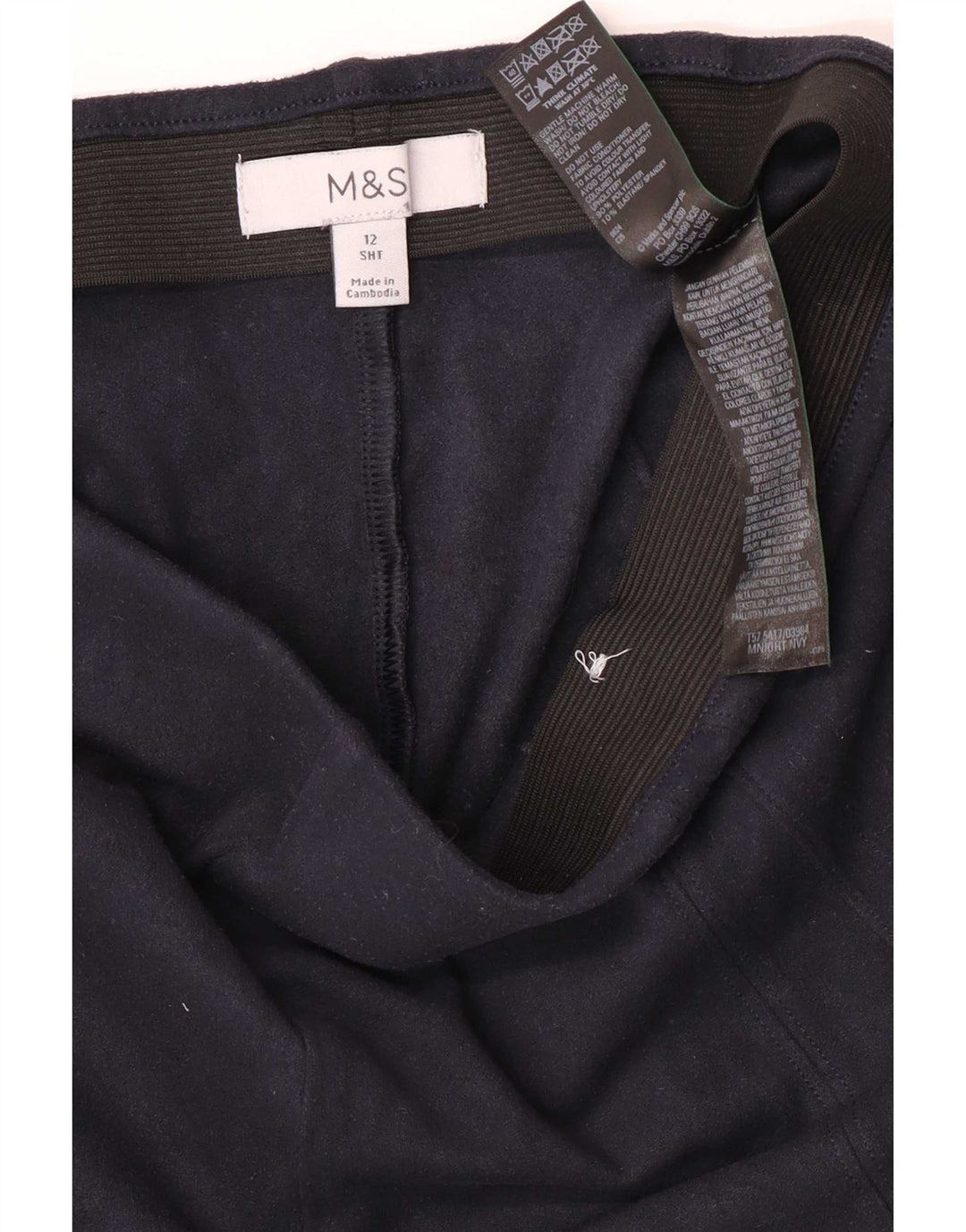 Marks & Spencer Damen Leggings UK 12 Medium Marineblau Polyester