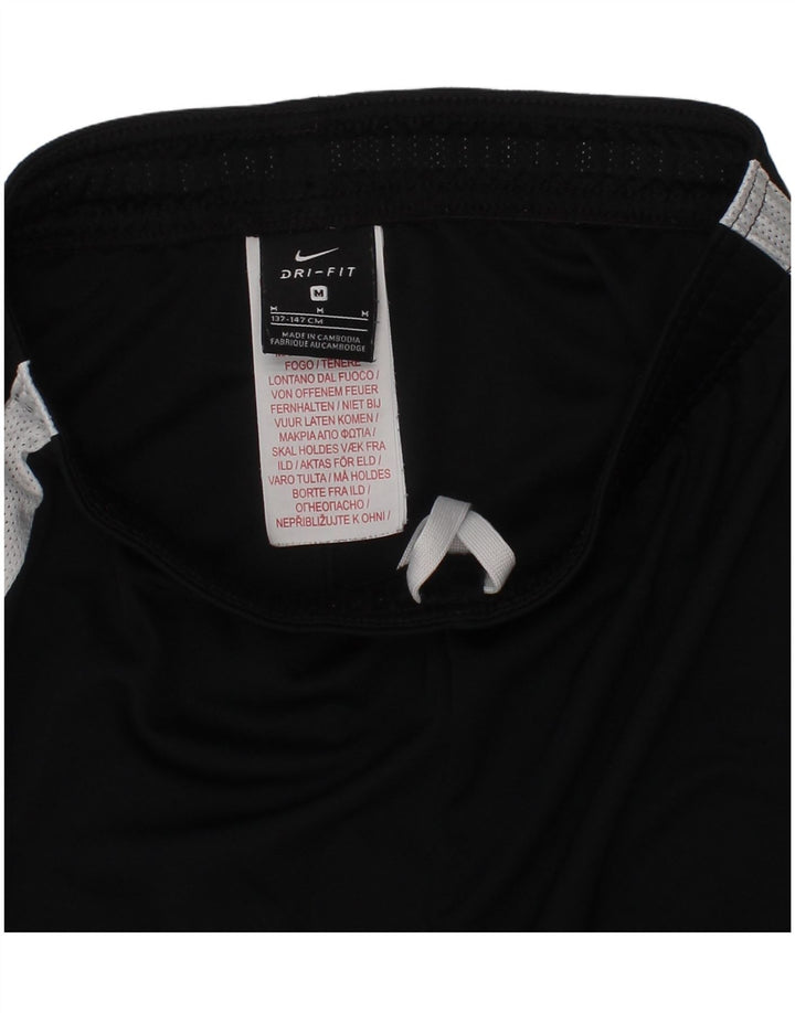 NIKE Boys Dri Fit Sport Shorts 10-11 Years Medium Black Colourblock