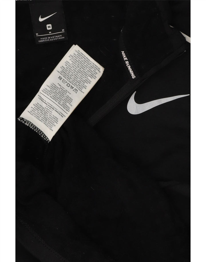 NIKE Herren-Trainingsanzug-Oberteil mit Reißverschluss am Hals, Mittelschwarzes Polyester