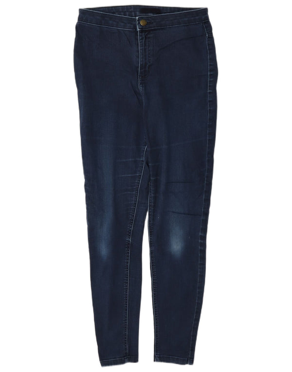 Marks & Spencer Damen Skinny Jeans UK 10 Small W27 L27 Marineblau Baumwolle