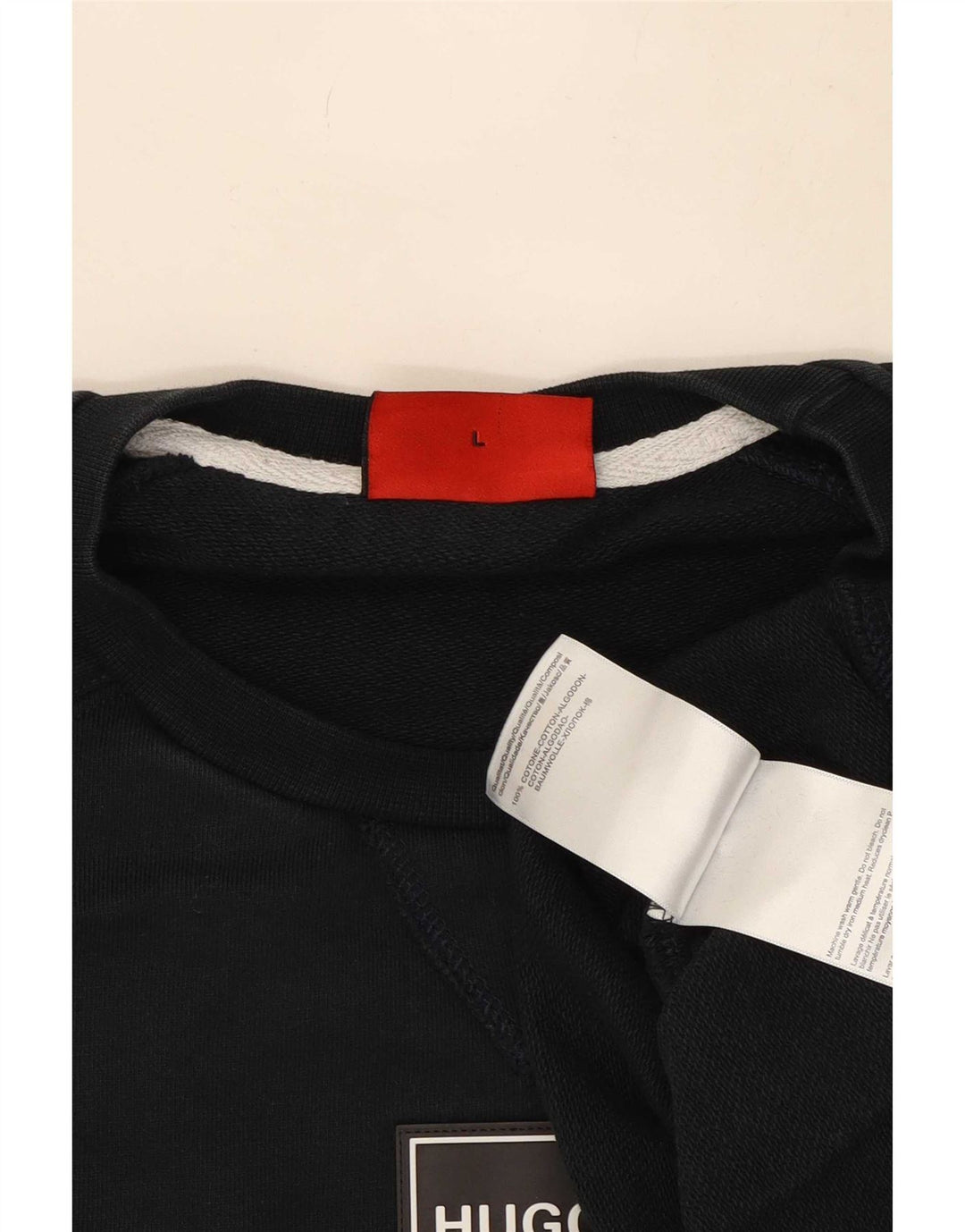 Hugo Boss Herren-Sweatshirt, groß, marineblau, Baumwolle