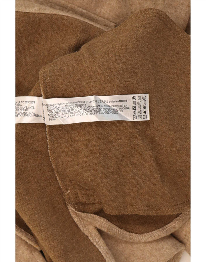 Zara Damen Shacket Übergroßes Hemd UK 10 Small Beige Polyester