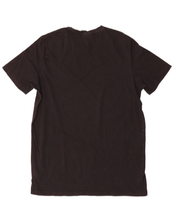 Hugo Boss Herren T-Shirt Top Medium Schwarz Baumwolle