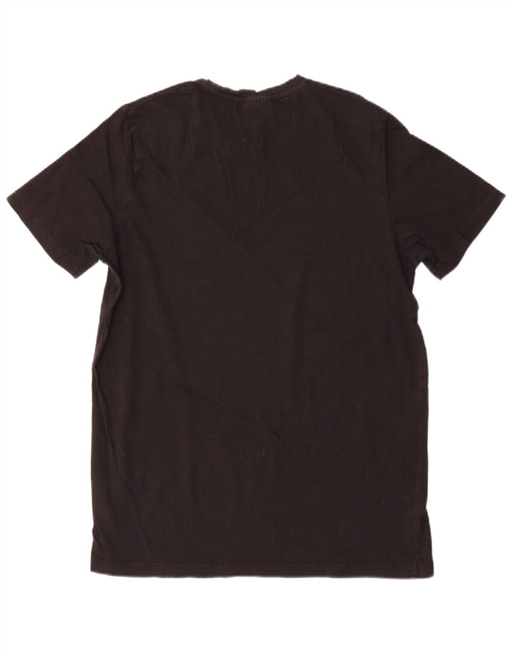 Hugo Boss Herren T-Shirt Top Medium Schwarz Baumwolle