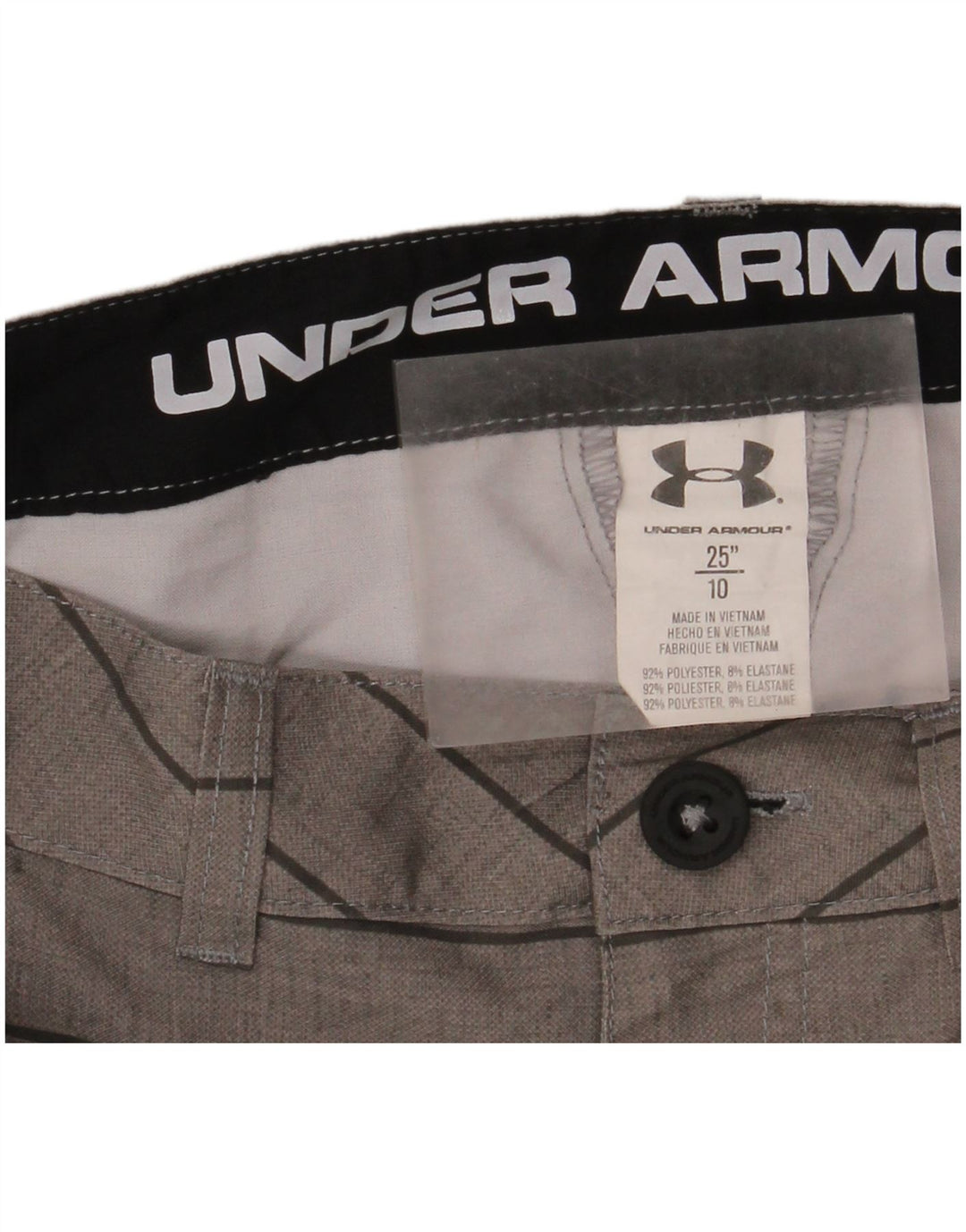 Under Armour Chino-Shorts für Jungen, 9–10 Jahre, W25, grau gestreift, Polyester