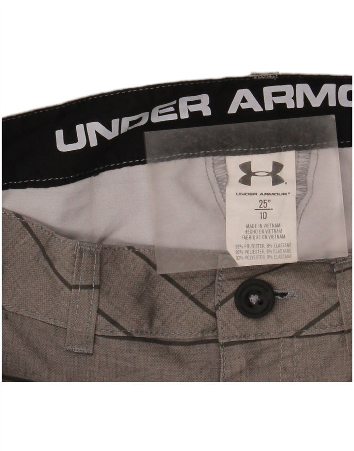Under Armour Chino-Shorts für Jungen, 9–10 Jahre, W25, grau gestreift, Polyester