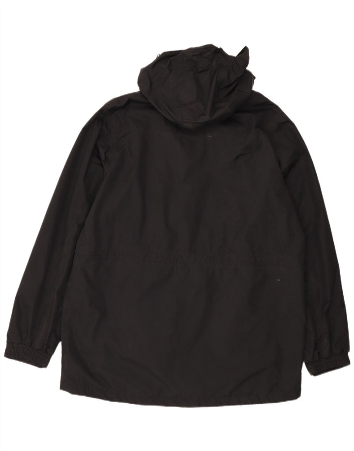 Mountain Warehouse Herren-Regenmantel mit Kapuze, UK 40, Größe L, aus schwarzem Nylon