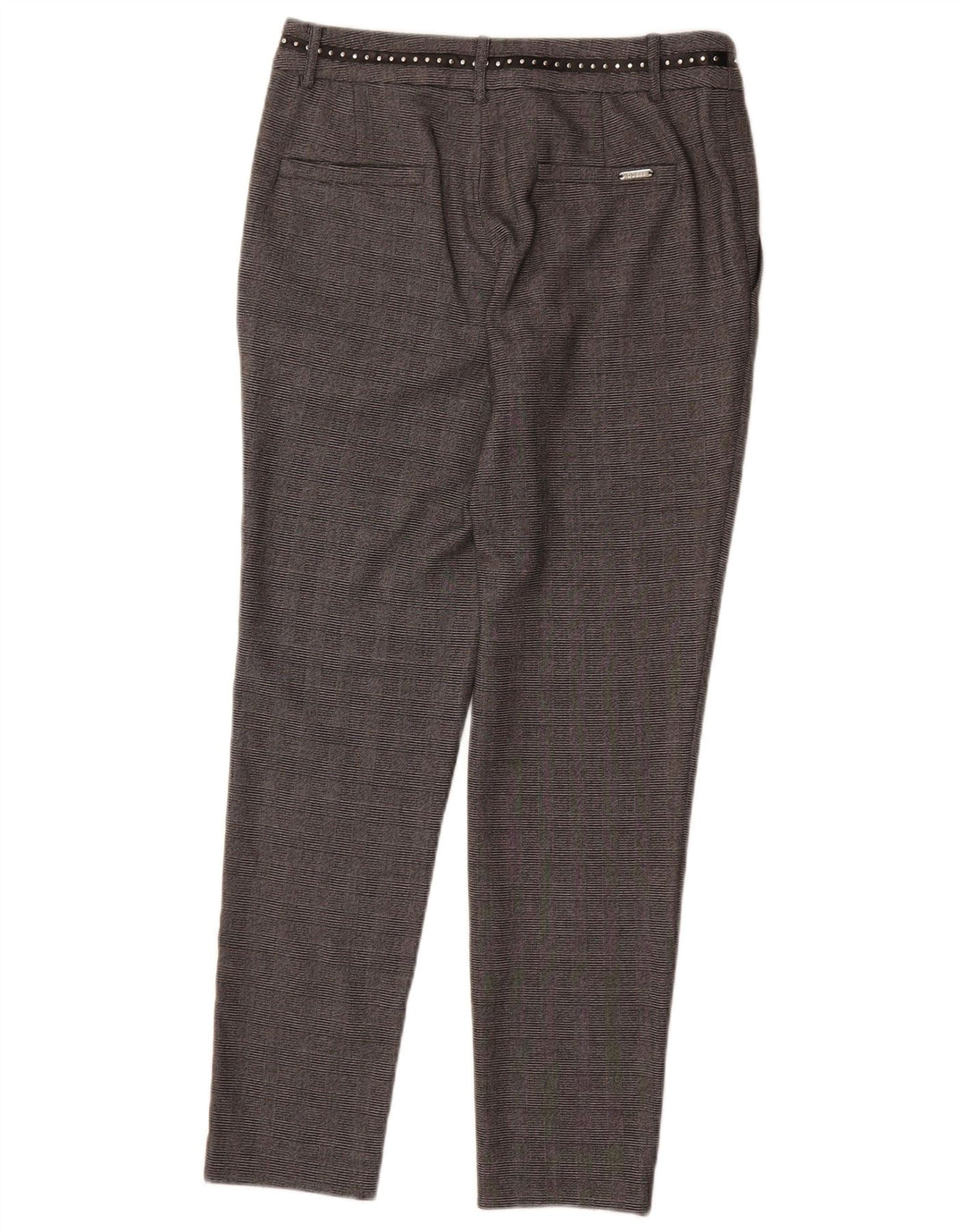 Guess Slim Chino-Hose für Damen, W27 L28, grau kariertes Polyester