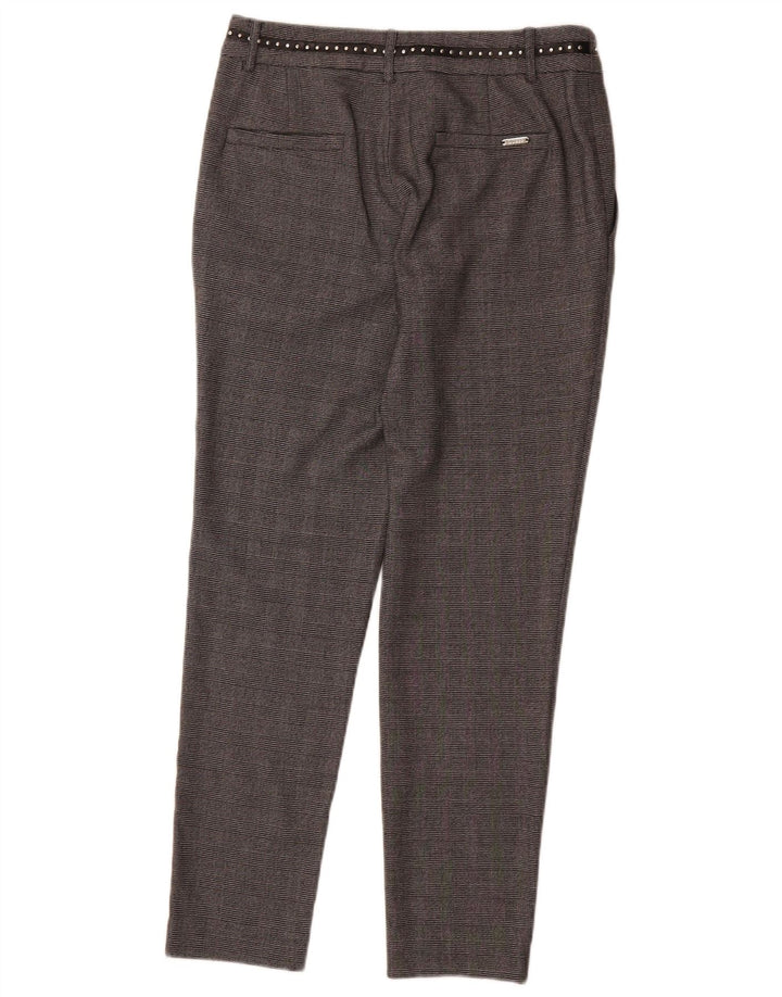 Guess Slim Chino-Hose für Damen, W27 L28, grau kariertes Polyester