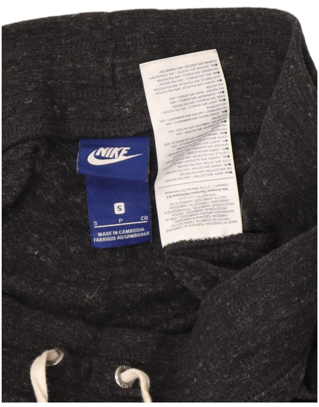 NIKE Damen-Trainingsanzug mit Grafik, Jogginghose, UK 10, Größe S, Grau gefleckt