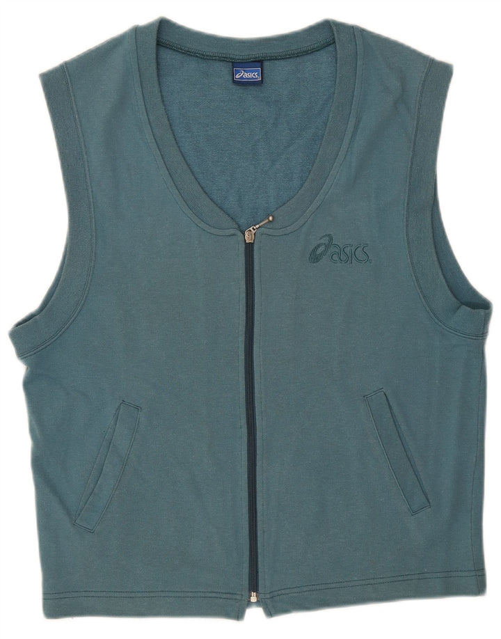 Asics Herren-Trainingsanzug, ärmellos, Jacke, Größe L, Blau