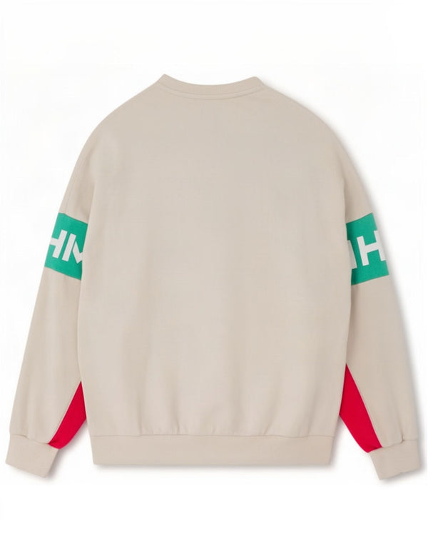 Puma Damen Grafik-Sweatshirt-Pullover UK 8 Small Weiß Farbblock