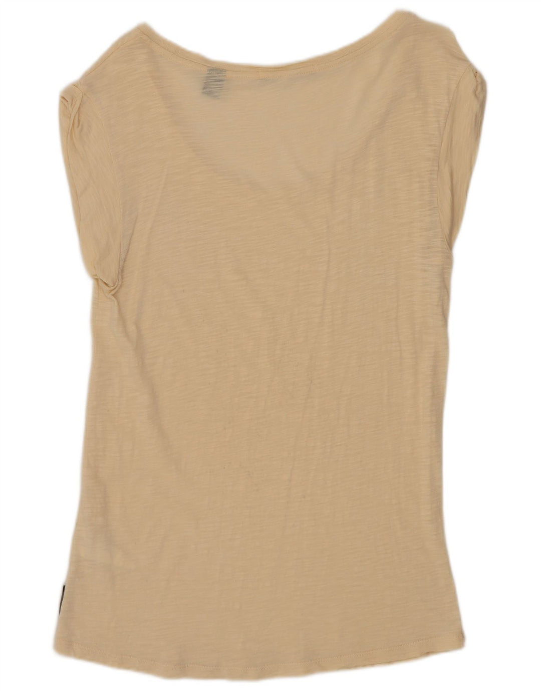 Maison Scotch Damen T-Shirt Top Größe 1 Small Beige Baumwolle