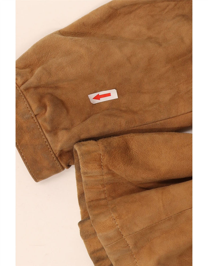 Vintage Damen Wildlederjacke IT 44 Medium Beige