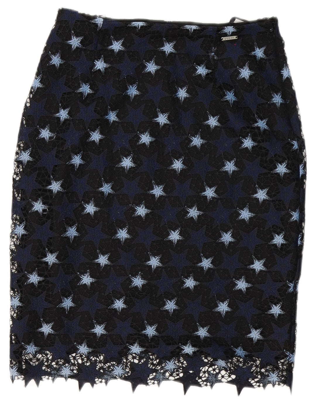 Guess Damen Bleistiftrock W27 Small Marineblau Polyester