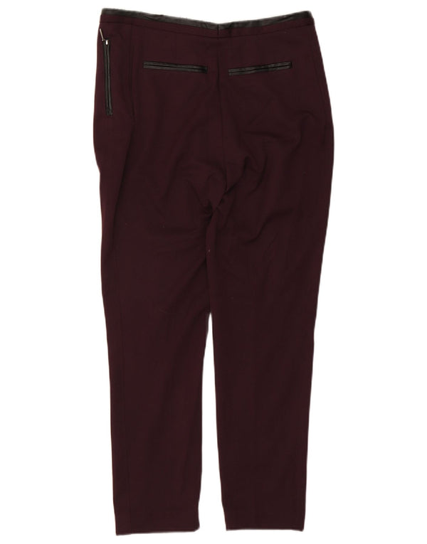 Marks & Spencer Damen Kurz geschnittene Hose UK 12 Medium W30 L26 Burgunderrot