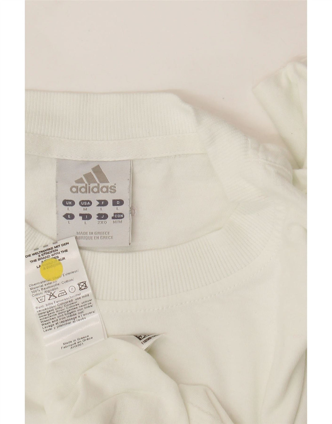 ADIDAS Mens T-Shirt Top Large White Cotton